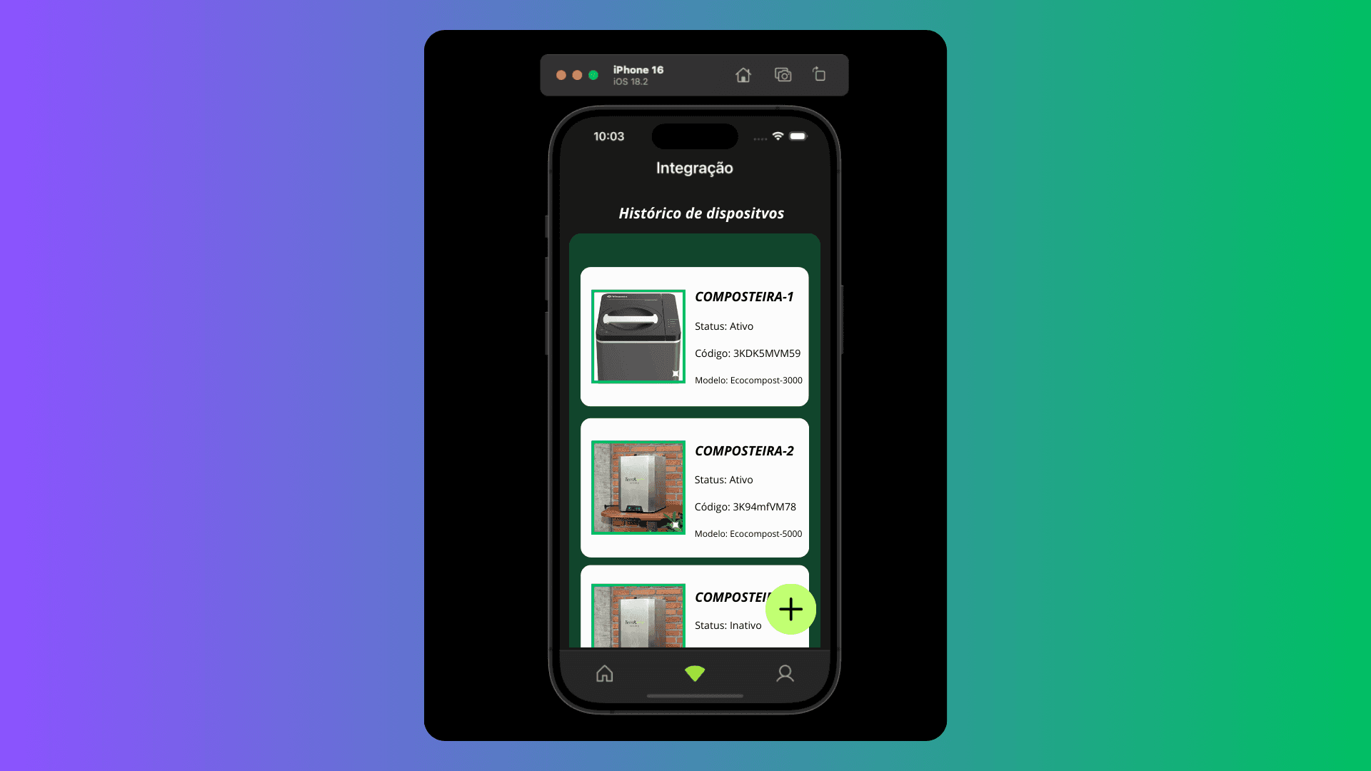 Conexão com a composteira